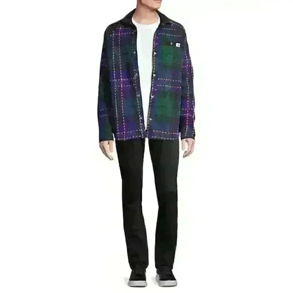 NEW! The North Face Men's M Gordon Lyons Raglan-Sleeve Plaid Shacket